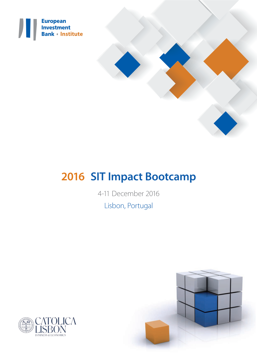 2016 SIT Impact Bootcamp Social Innovation Tournament 1 Programme