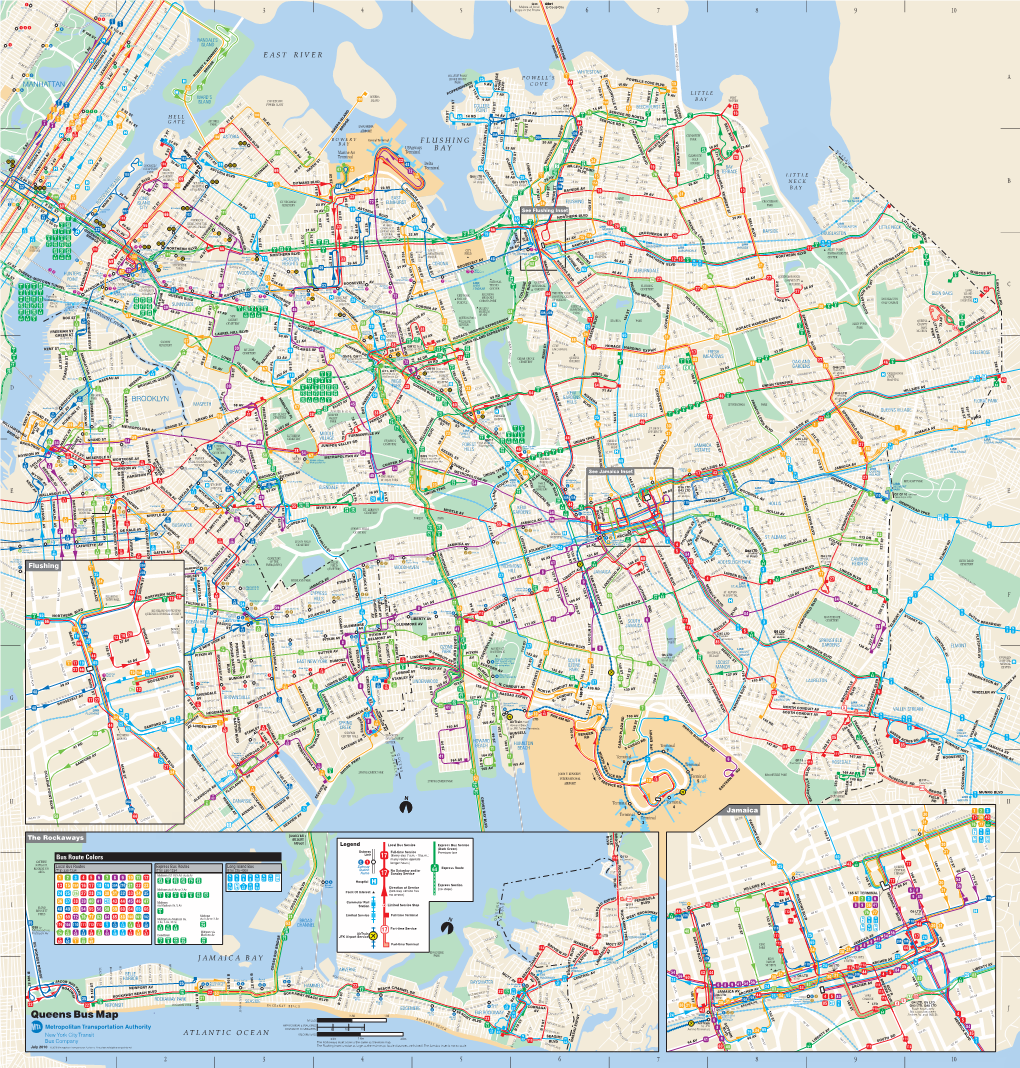 Queens Bus Map July 2010