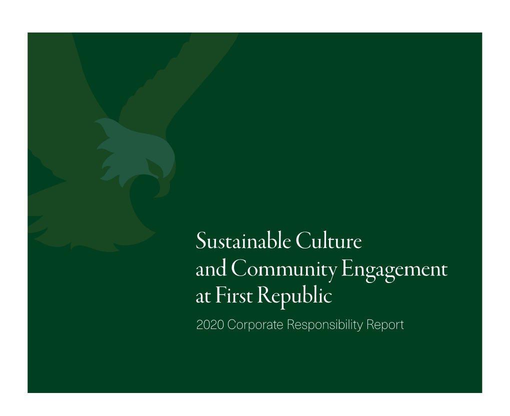 2020 Corporate Responsibility Report to All Our Stakeholders