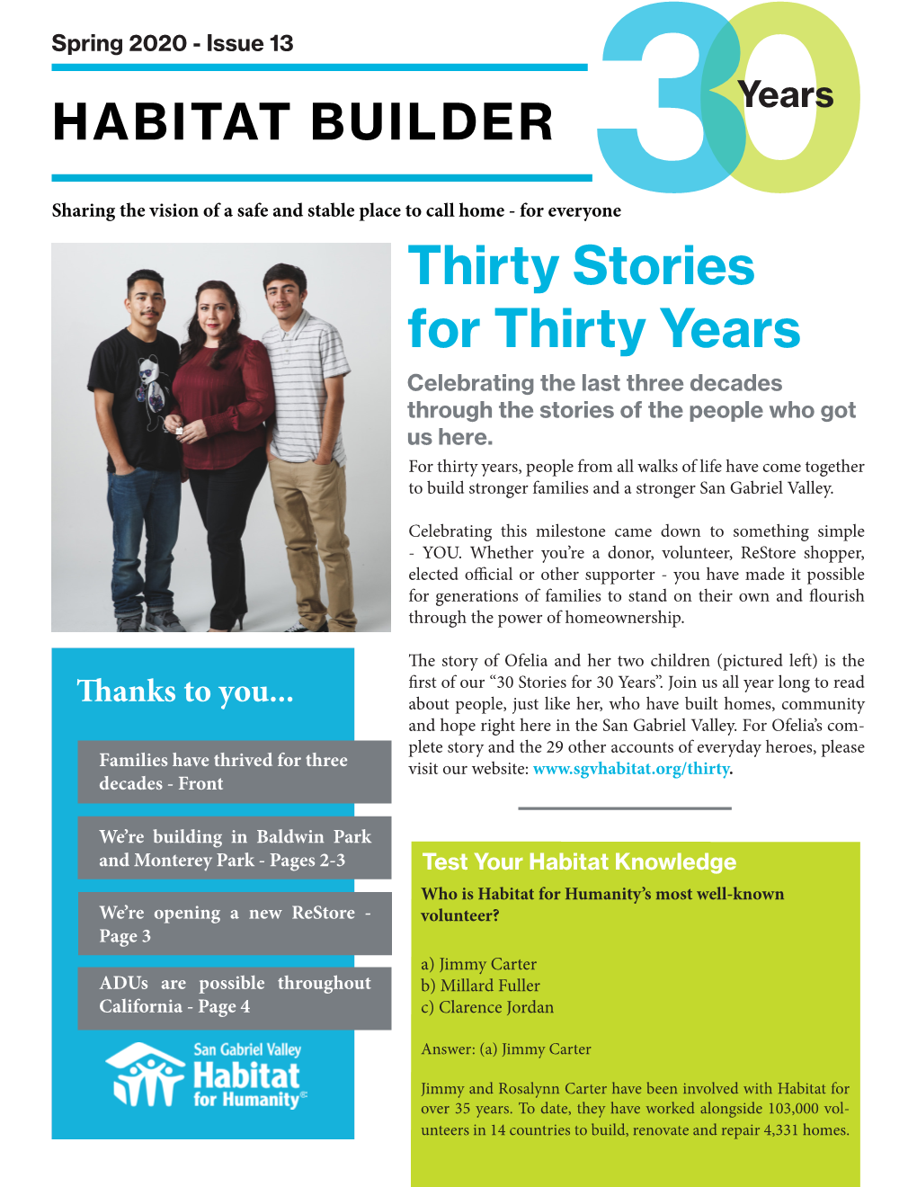 Issue 13 – Spring Mailed Newsletter