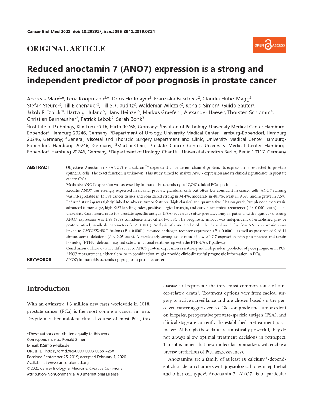 Expression Is a Strong and Independent Predictor of Poor Prognosis in Prostate Cancer