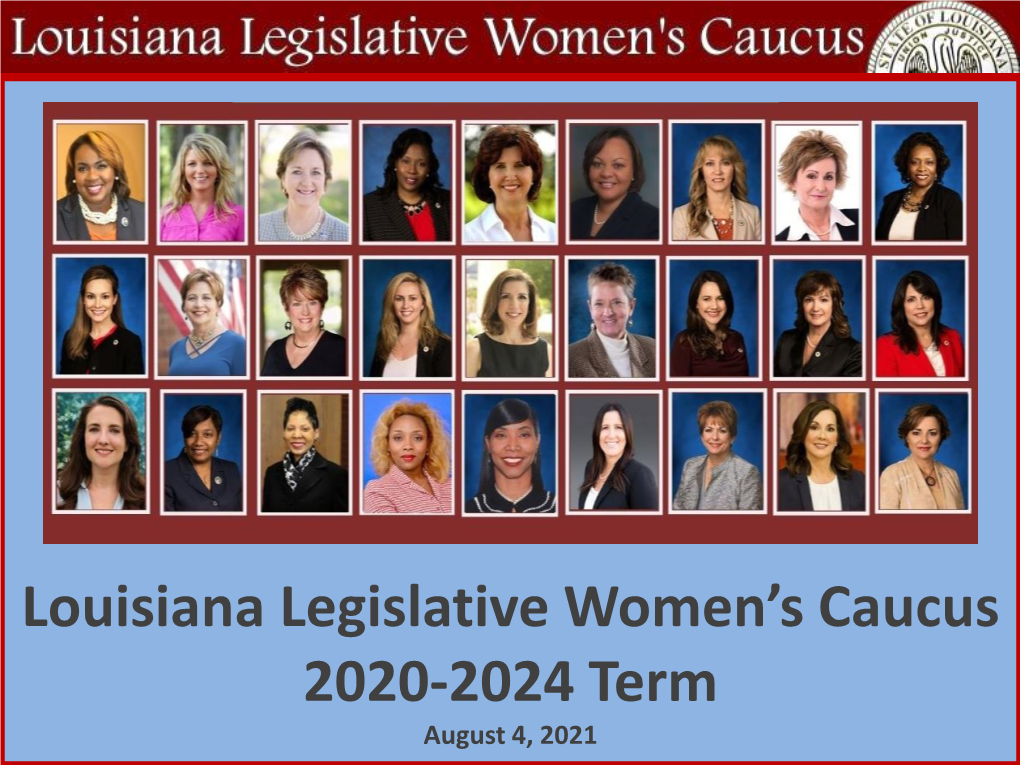 Louisiana Legislative Women's Caucus 2020-2024 Term