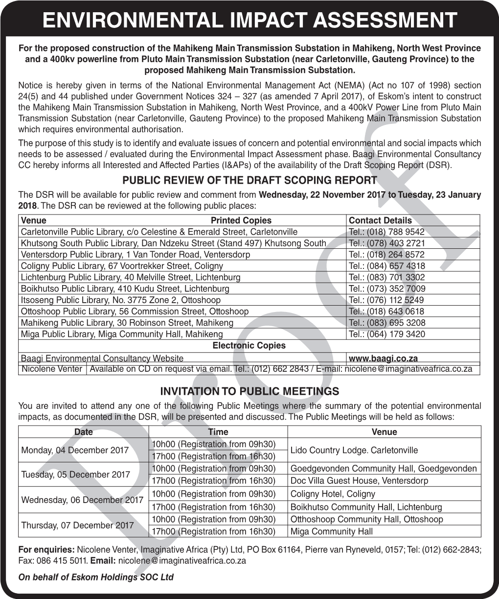 Environmental Impact Assessment