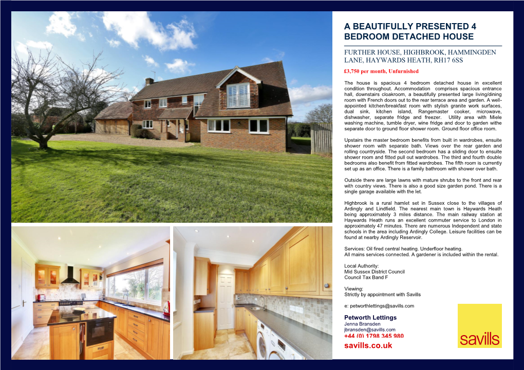A Beautifully Presented 4 Bedroom Detached House