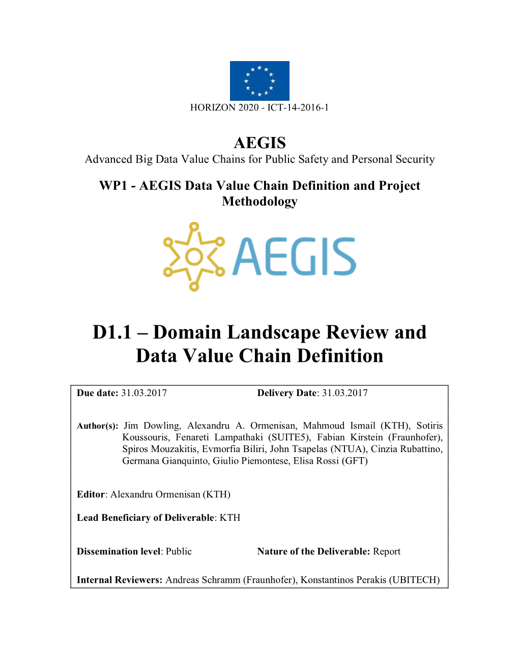 Domain Landscape Review and Data Value Chain Definition