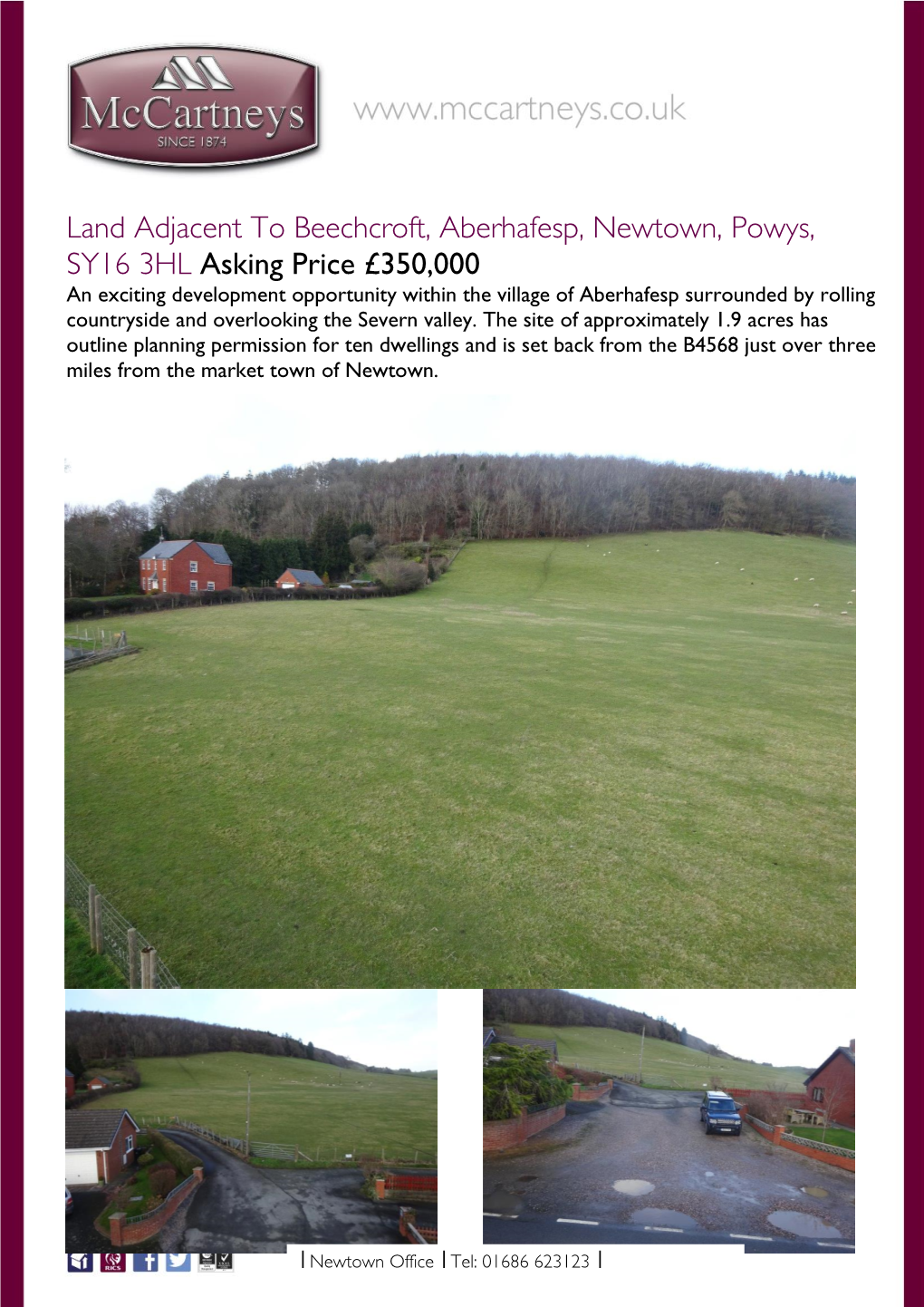 Land Adjacent to Beechcroft, Aberhafesp, Newtown, Powys