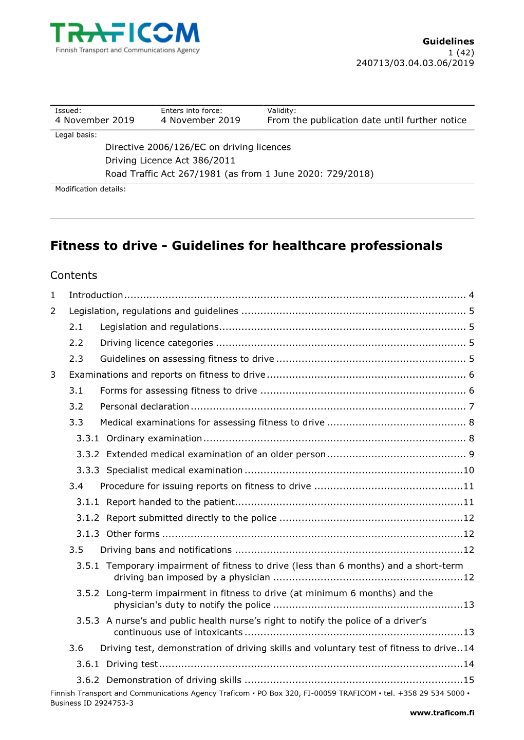 Fitness to Drive - Guidelines for Healthcare Professionals