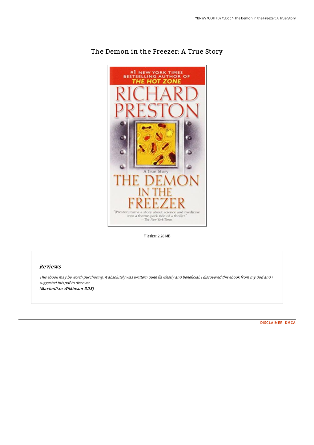 Find PDF the Demon in the Freezer: a True Story