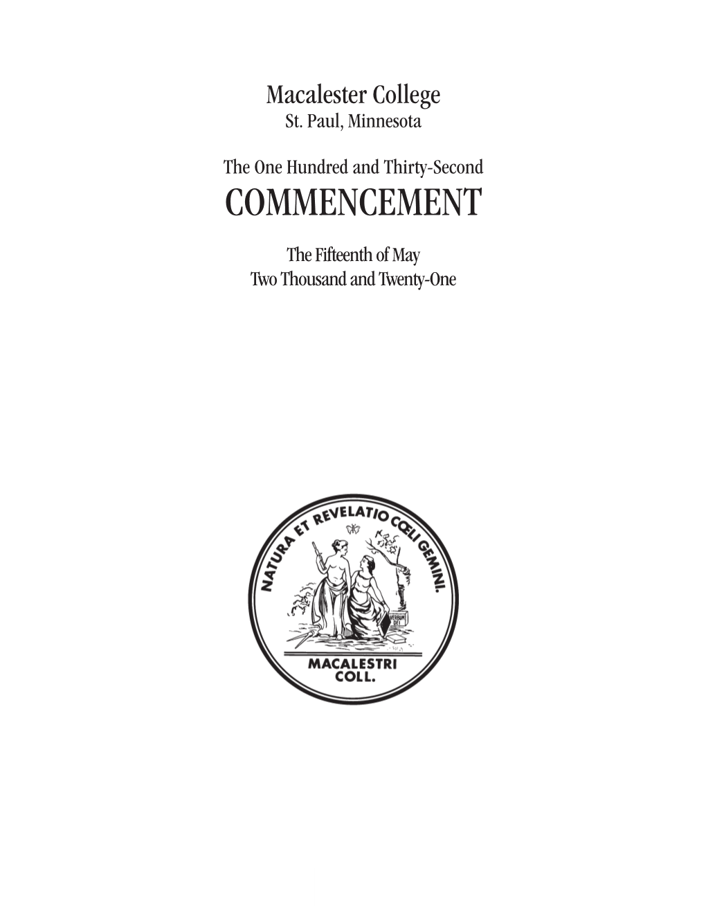 2021 Commencement Program