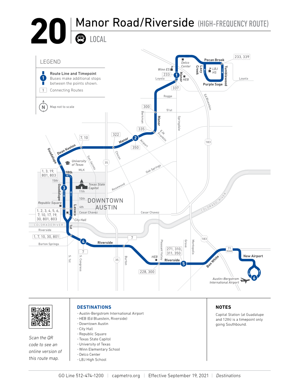 20 Manor Road/Riverside (HIGH-FREQUENCY ROUTE) LOCAL