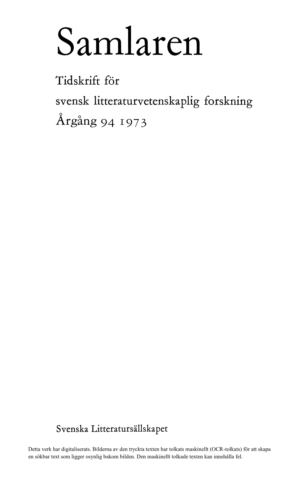 När Byggdes »Spelhuset»? Textkritiska Anteckningar Till Ett Drama Av Hjalmar Bergman