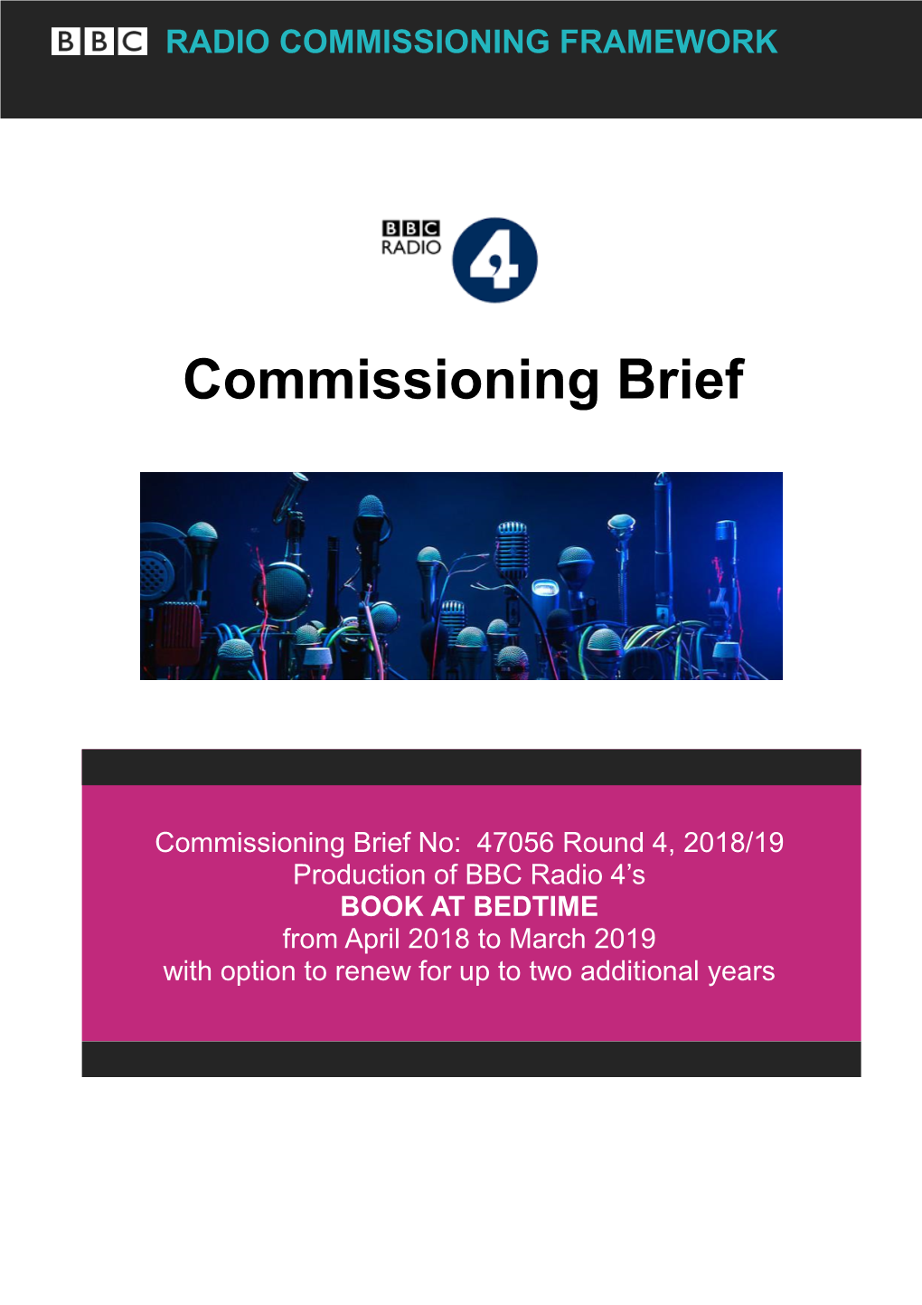 Commissioning Brief