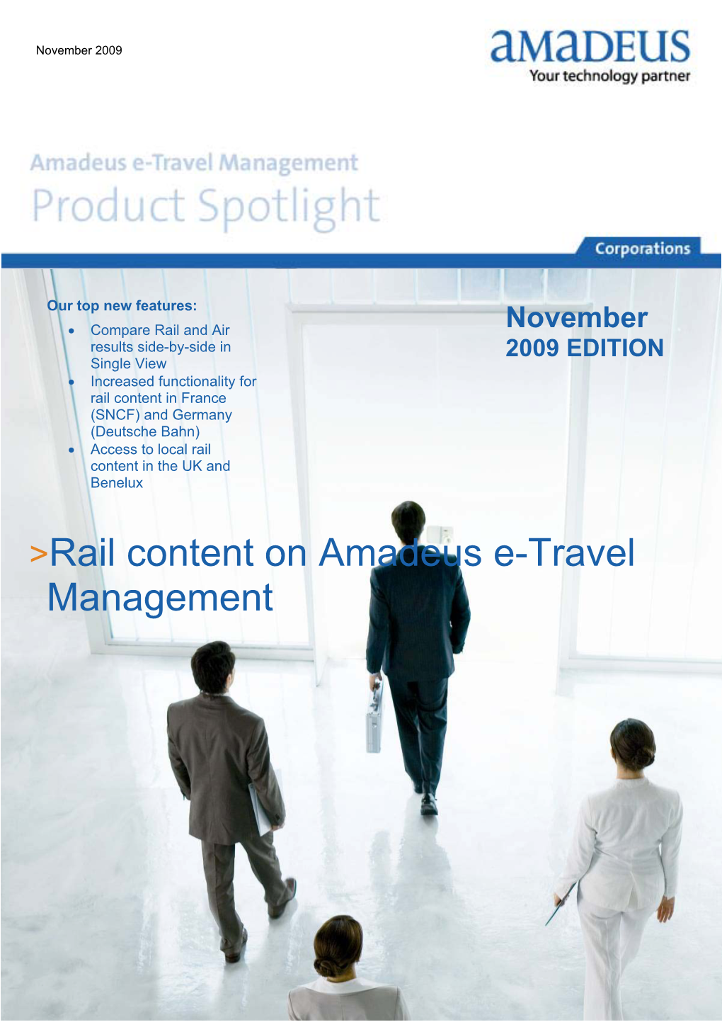 Rail Content on Amadeus E-Travel Management