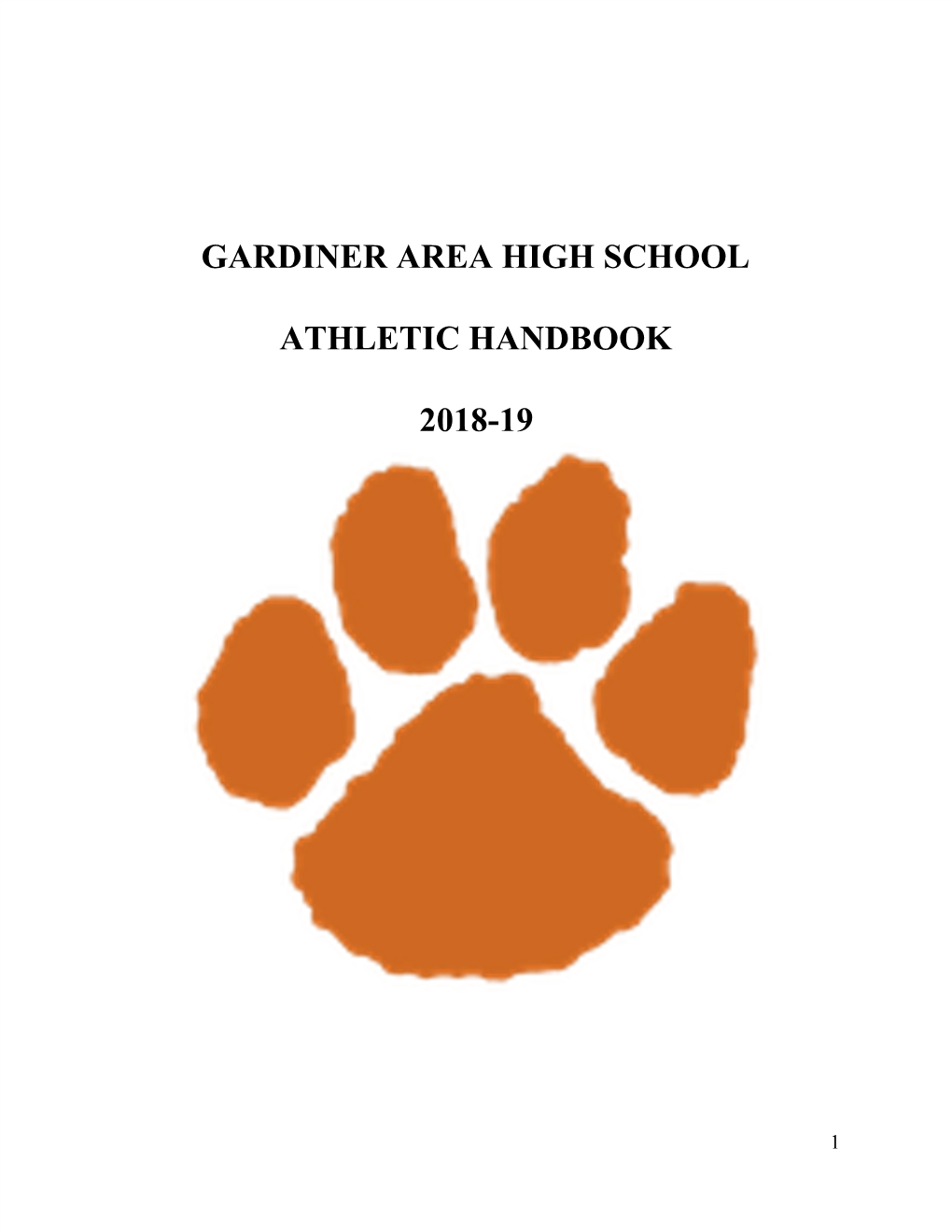 Gardiner Area High School Athletic Handbook 2018-19
