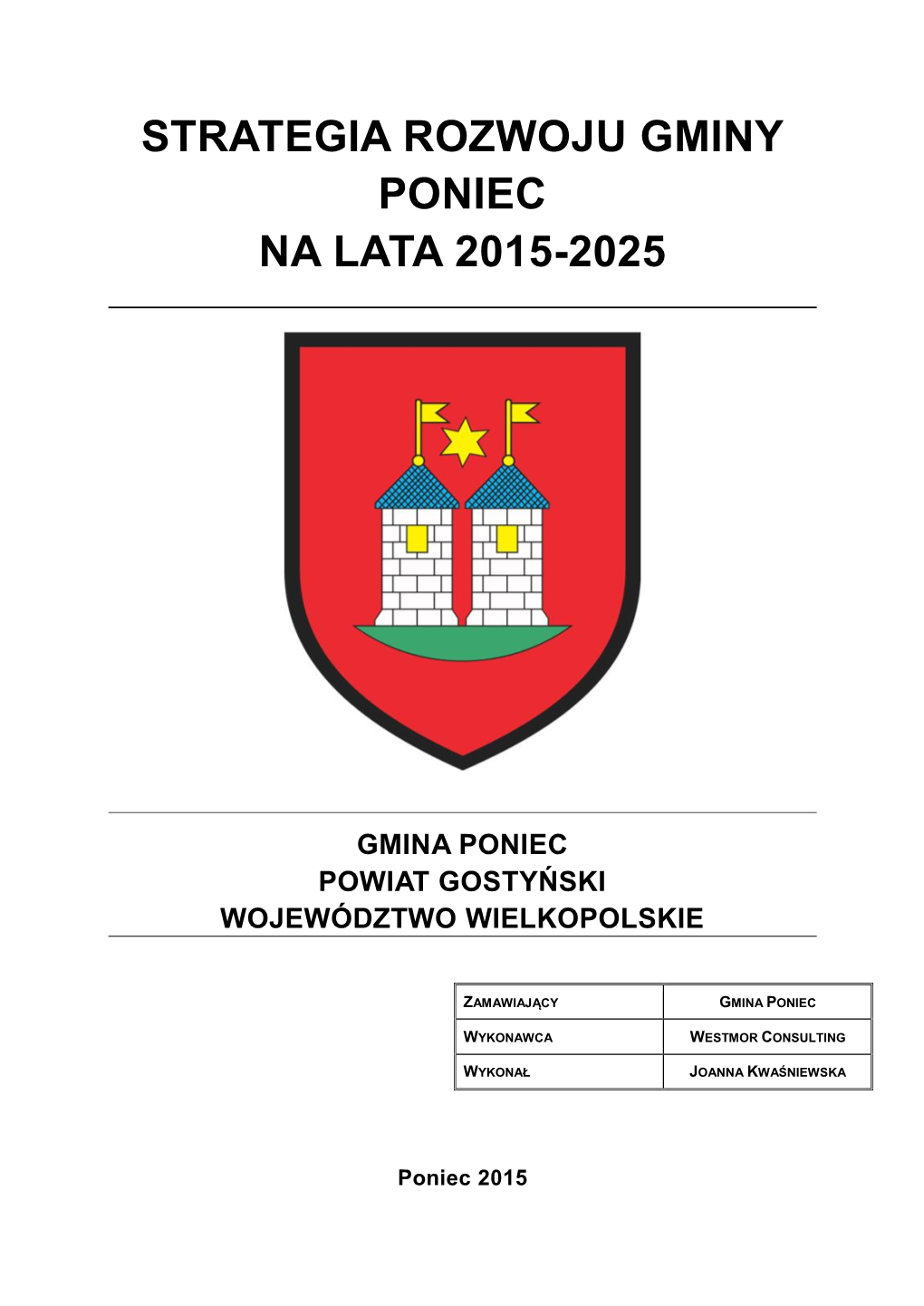 Strategia Rozwoju Gminy Poniec Na Lata 2015-2025