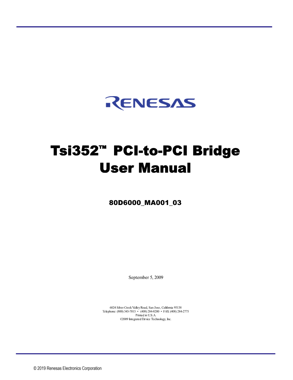 Tsi352 User Manual 80D6000 MA001 03 4 About This Document