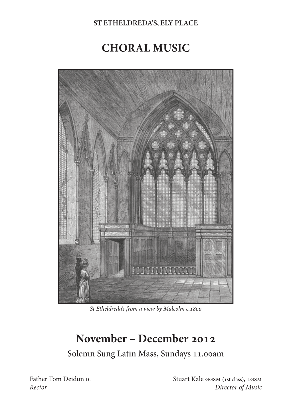 CHORAL MUSIC November – December