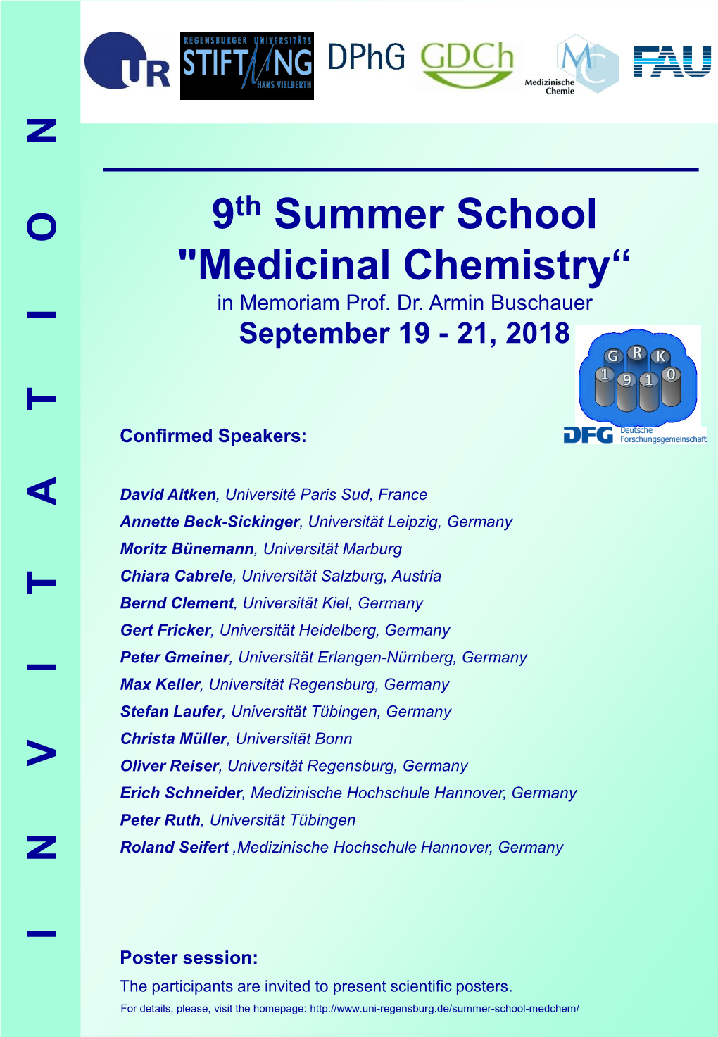 9Th Summer School "Medicinal Chemistry“ in Memoriam Prof