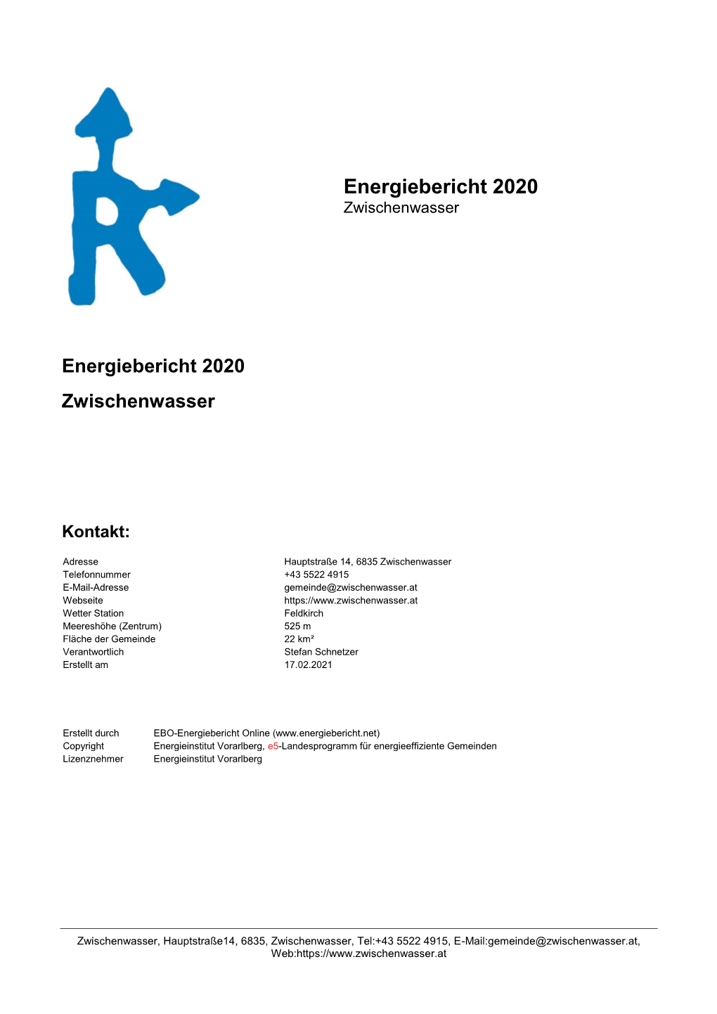 Energiebericht Zwischenwasser 2020