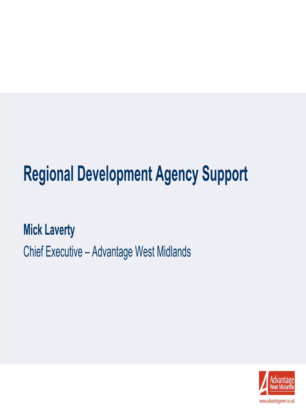 Regional Development Agency Support
