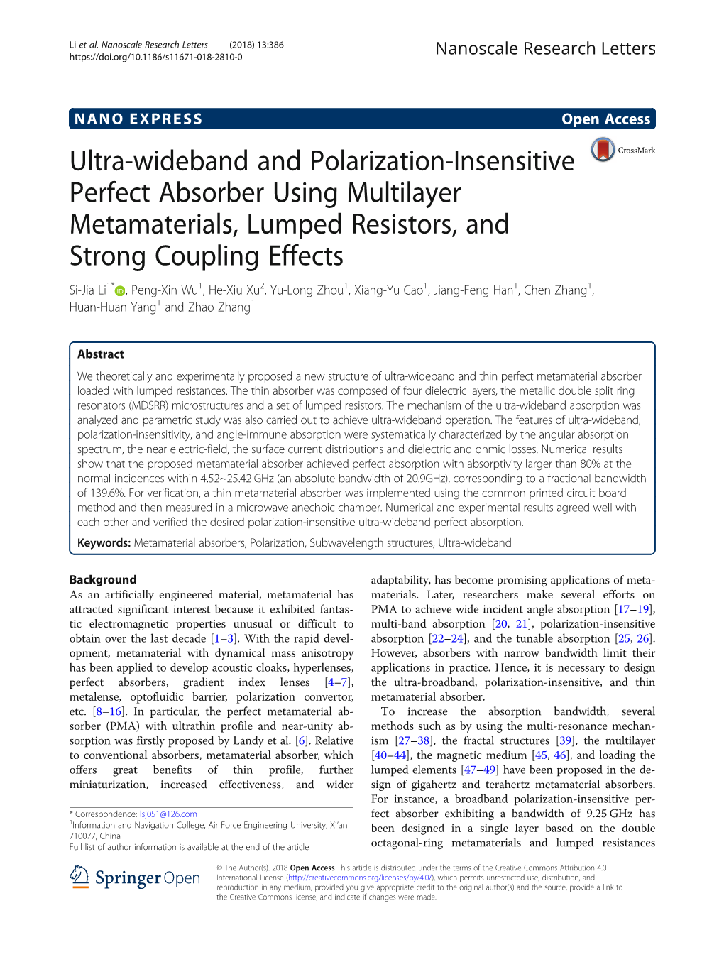 Ultra-Wideband and Polarization-Insensitive Perfect