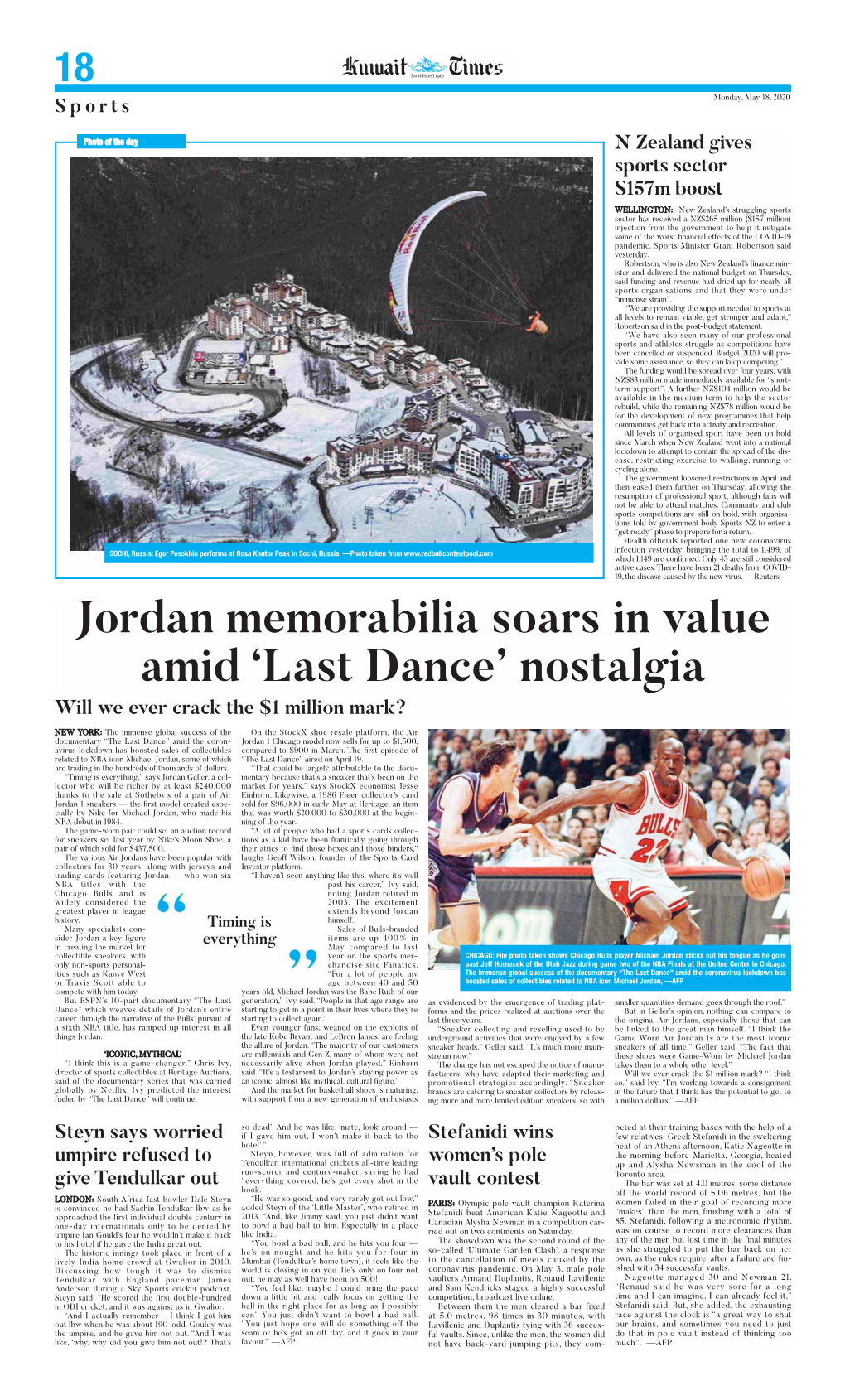 Jordan Memorabilia Soars in Value Amid 'Last Dance'