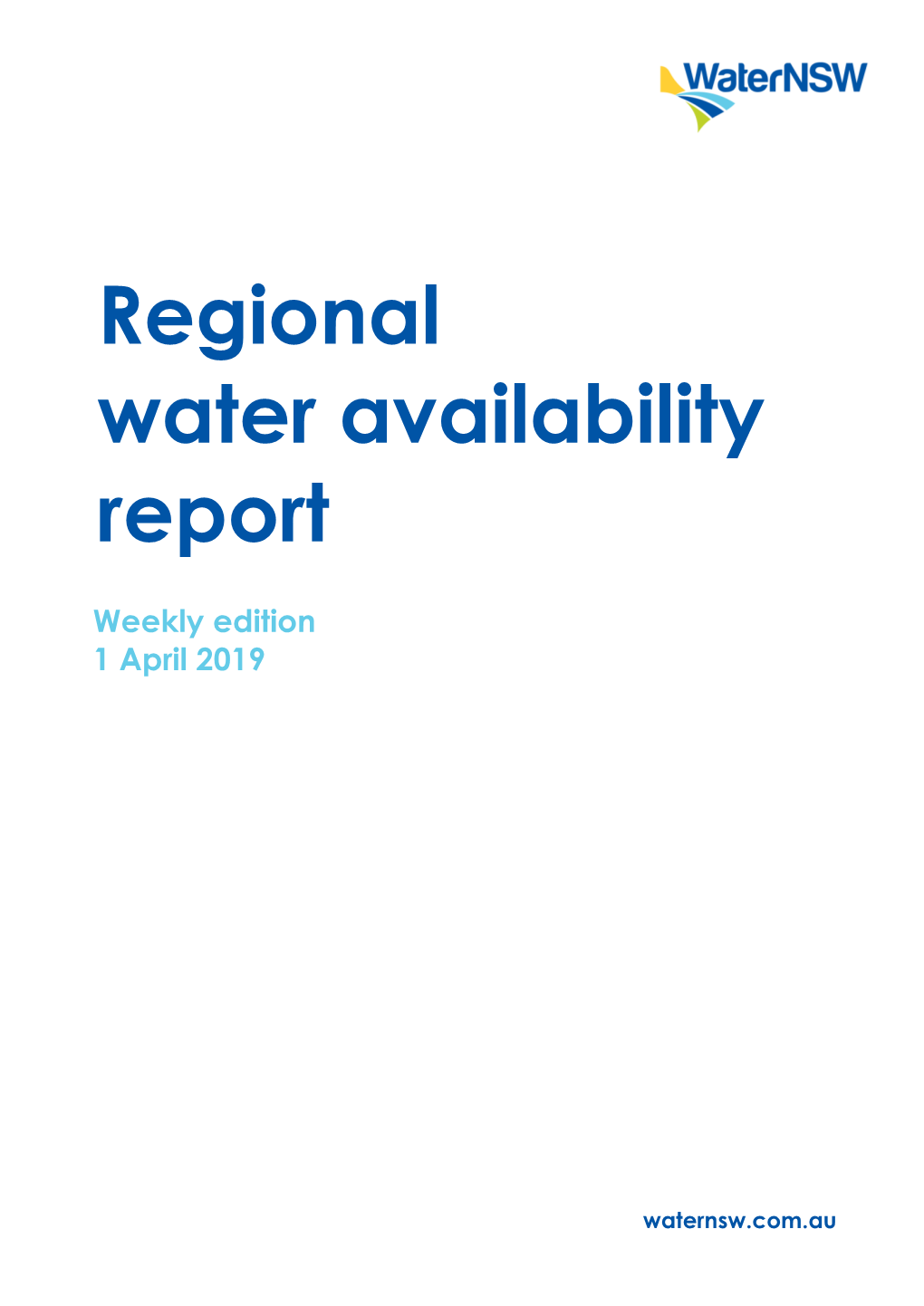 Regional Water Availability Report