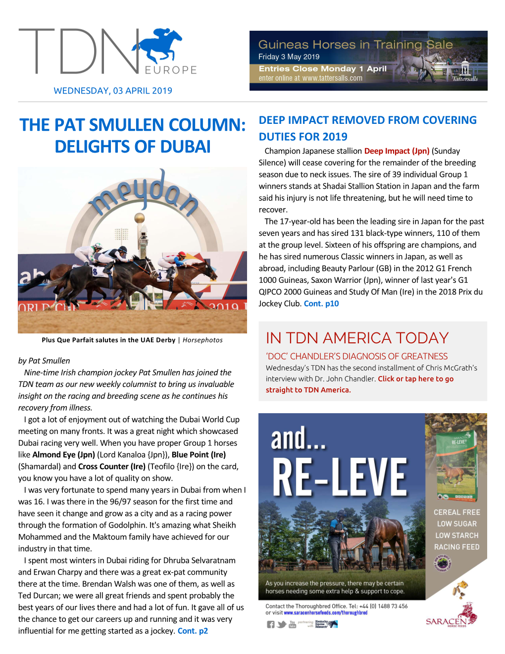 The Pat Smullen Column