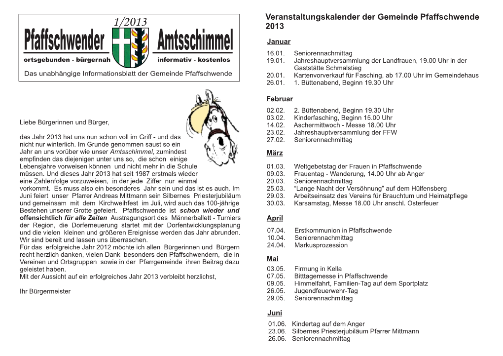 Pfaffschwender Amtsschimmel Januar 16.01