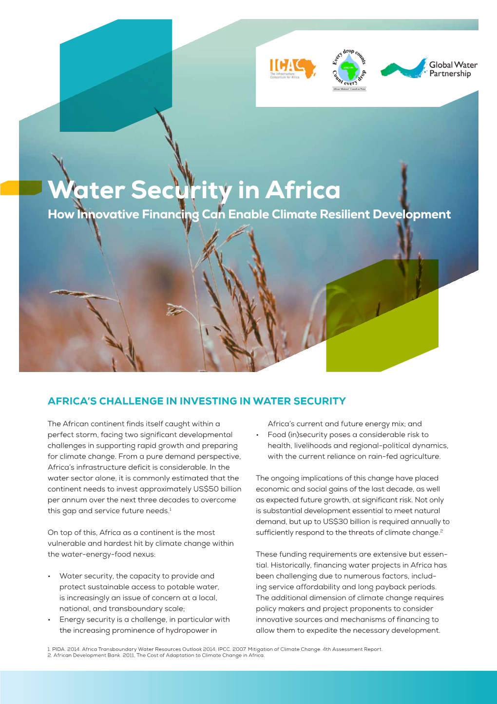 Water Security in Africa How Innovative Financing Can Enable Climate Resilient Development