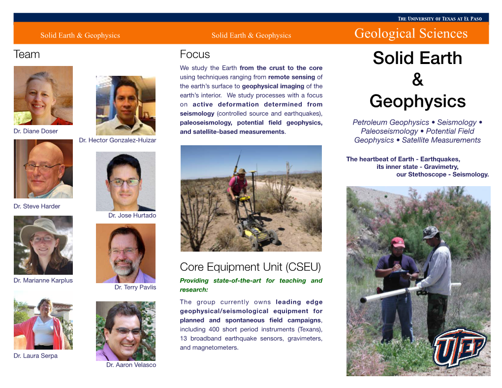 Solid Earth & Geophysics