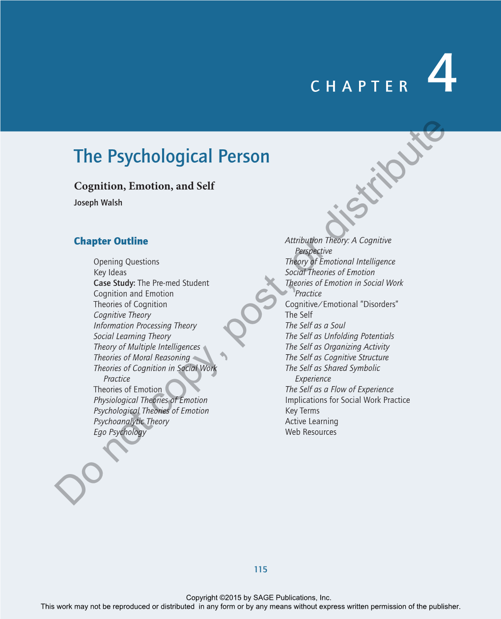 The Psychological Person