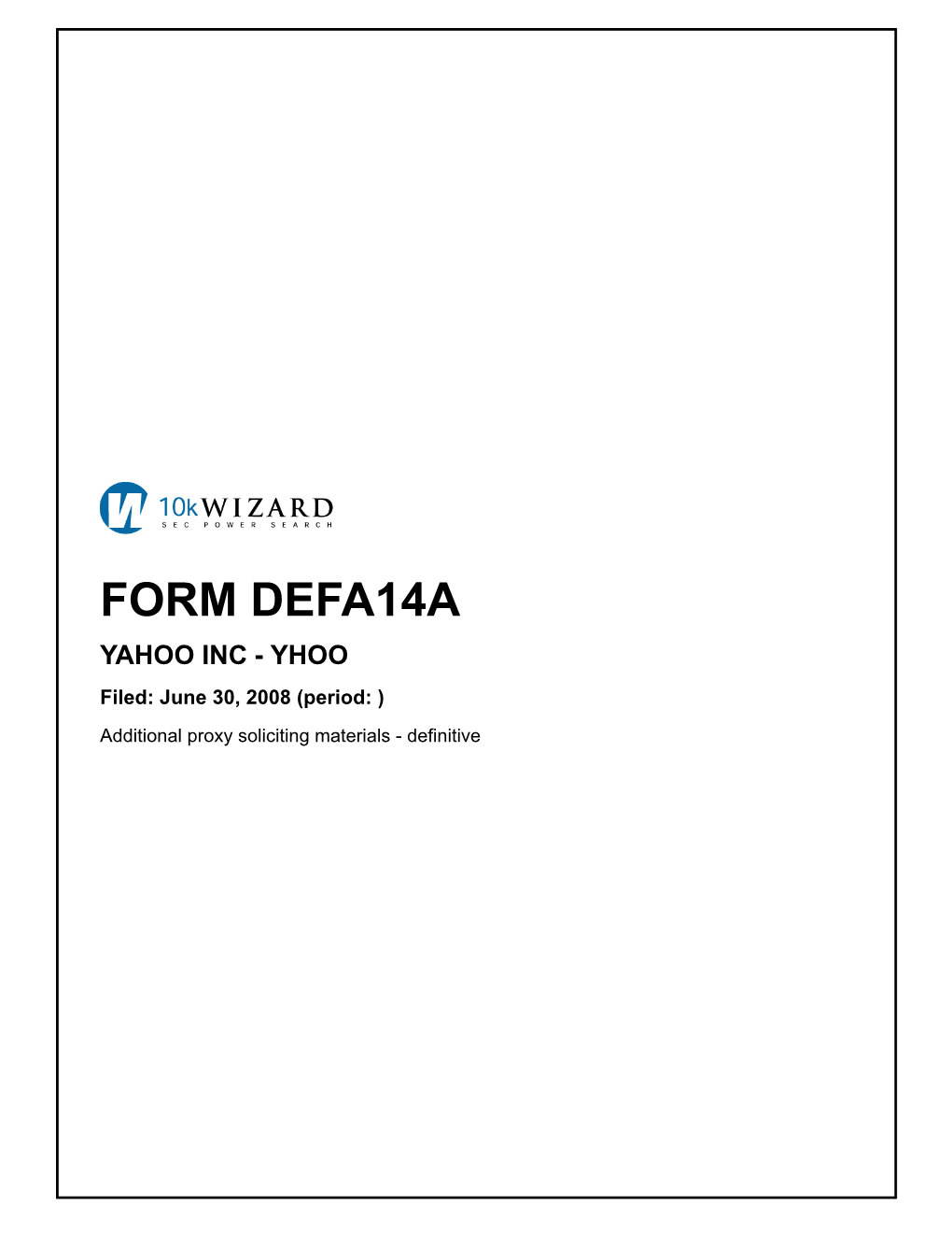 Form Defa14a Yahoo