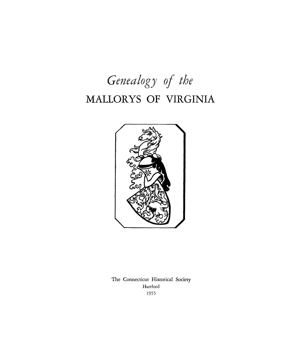 Genealogy of the MALLORYS of VIRGINIA