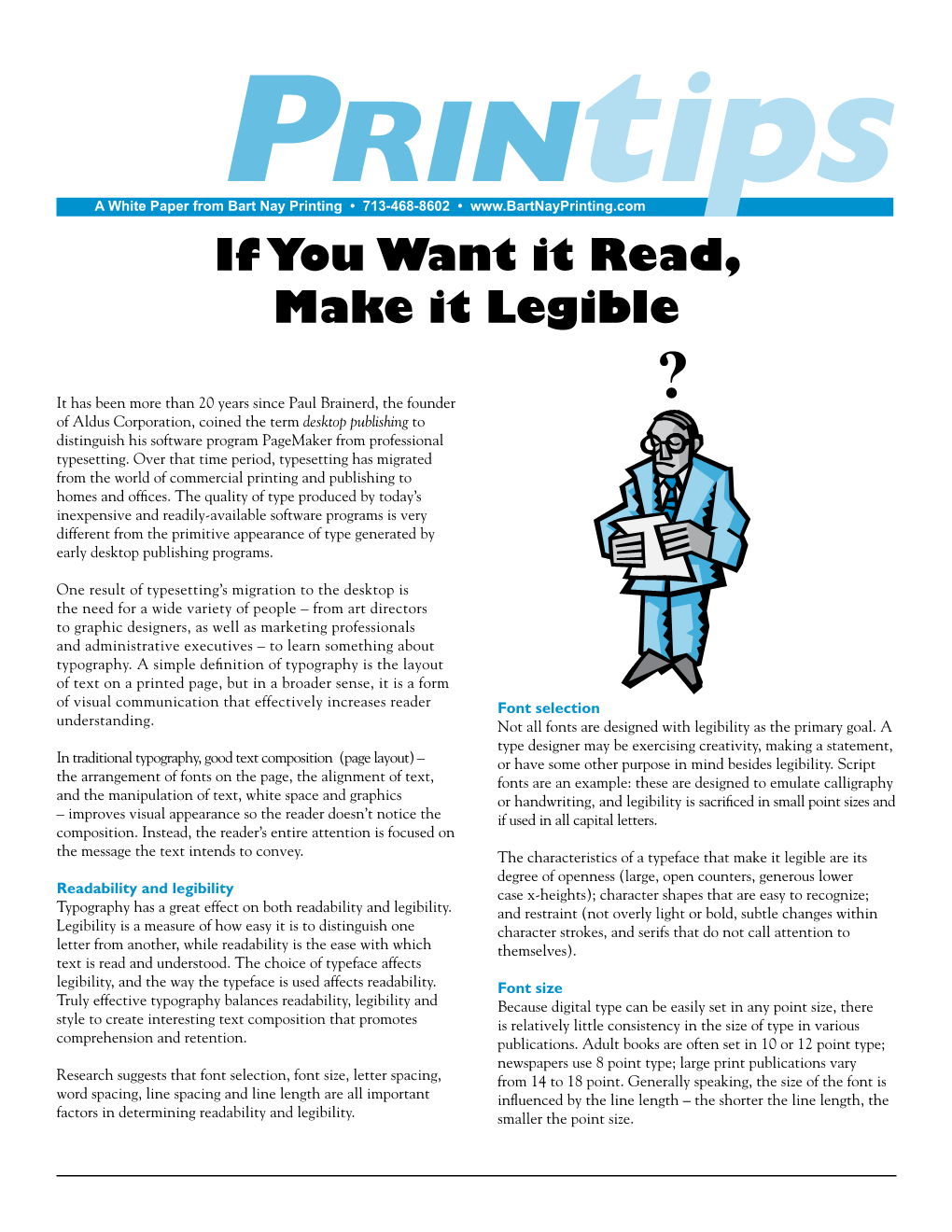 If You Want It Read, Make It Legible-White Paper