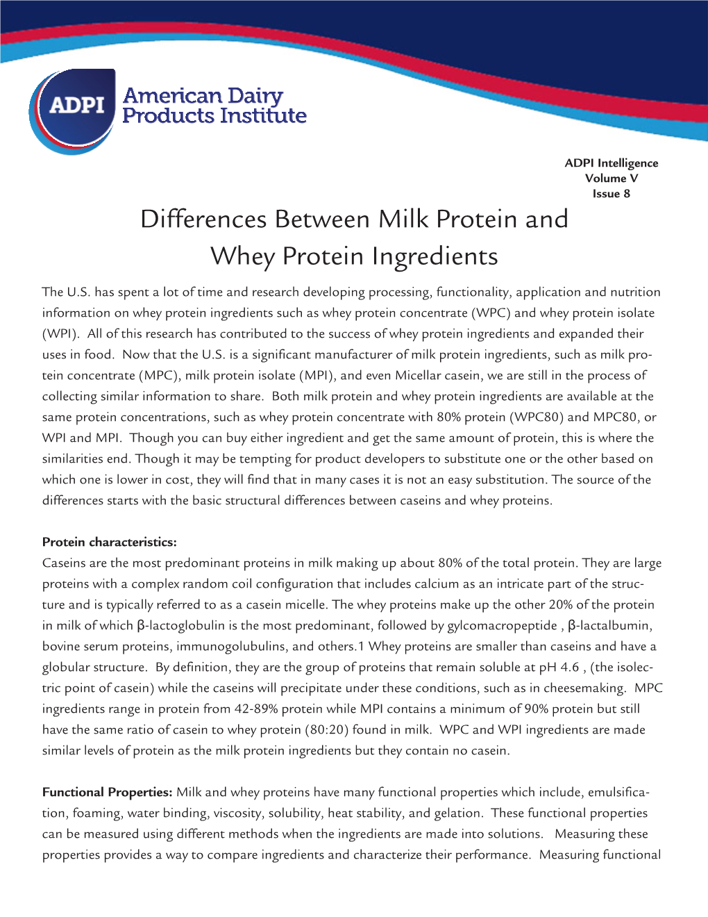 Differences Between Milk Protein and Whey Protein Ingredients