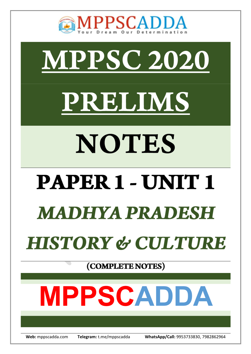 Madhya Pradesh: History & Culture Contents