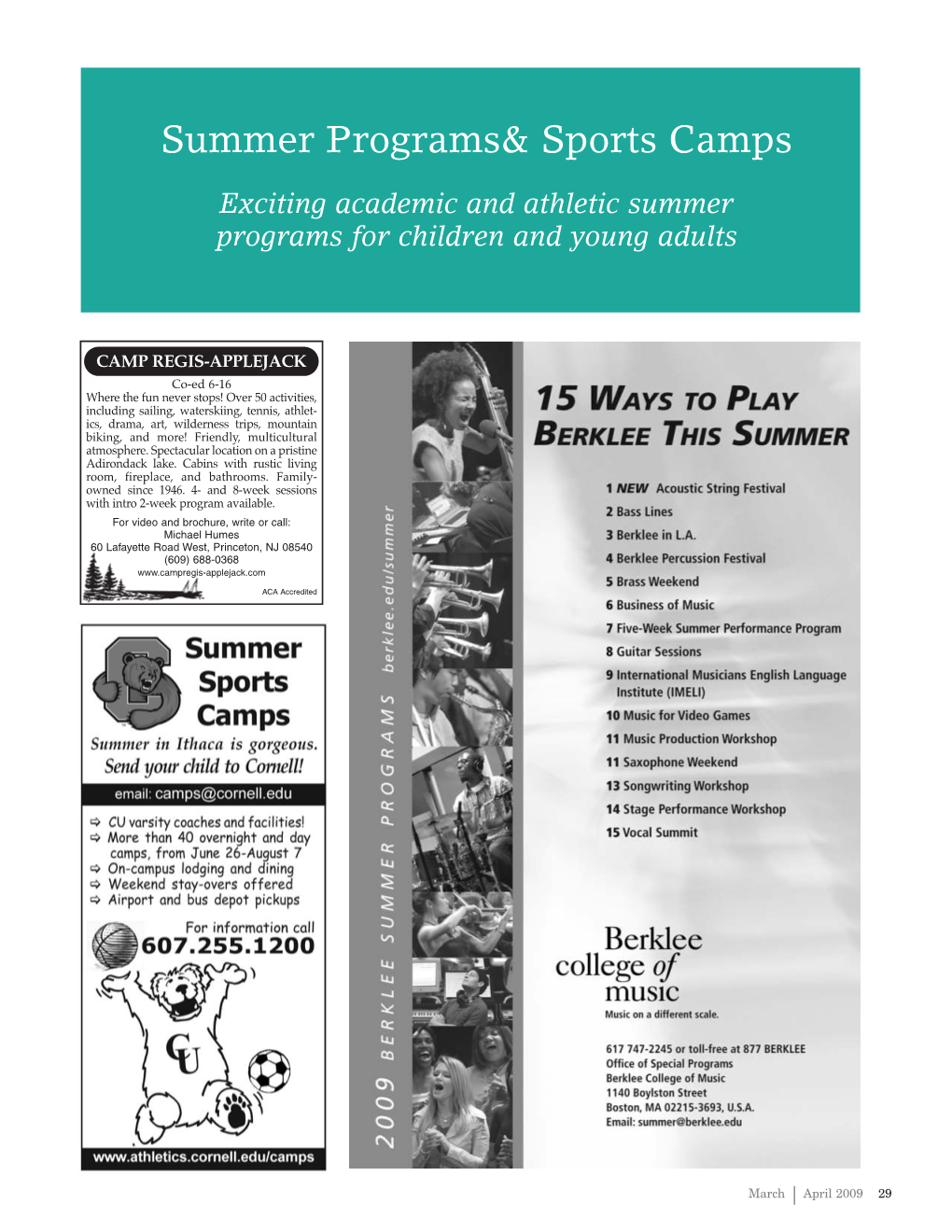 Summer Programs& Sports Camps