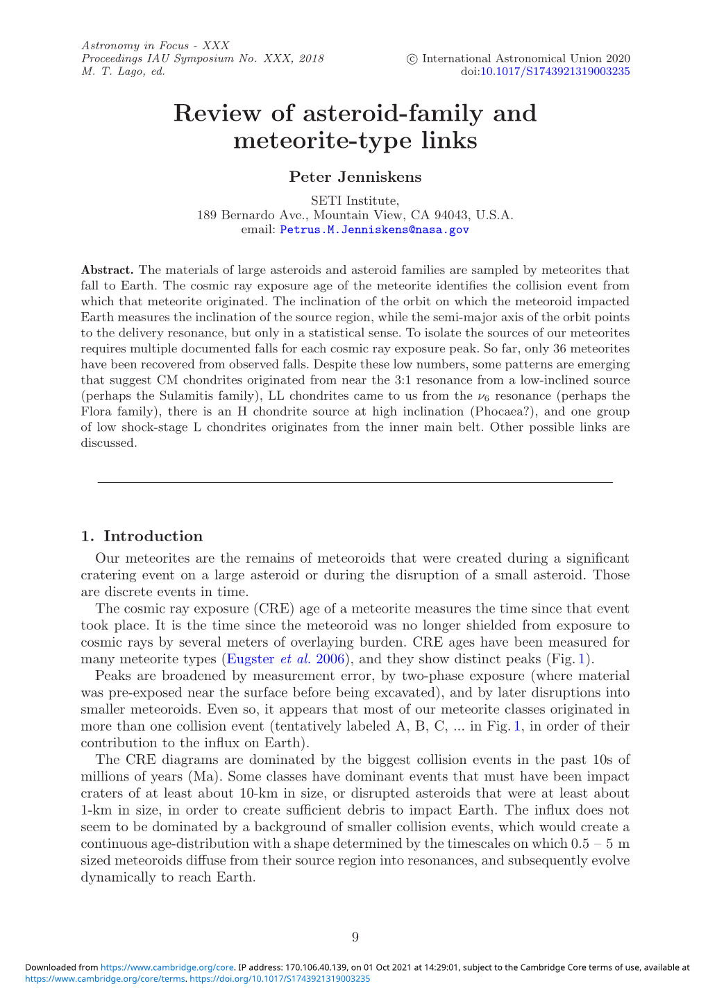 Review of Asteroid-Family and Meteorite-Type Links