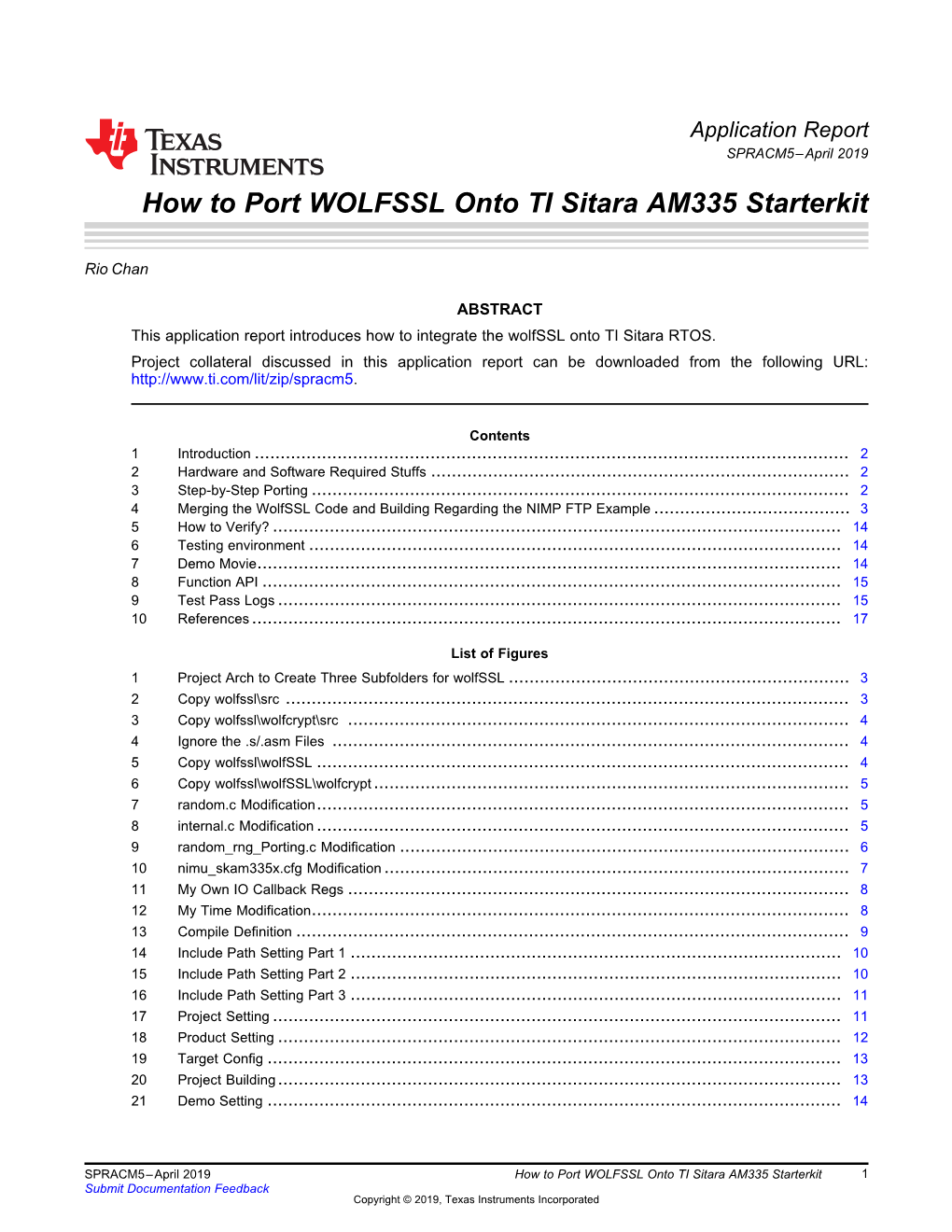 How to Port WOLFSSL Onto TI Sitara AM335 Starterkit