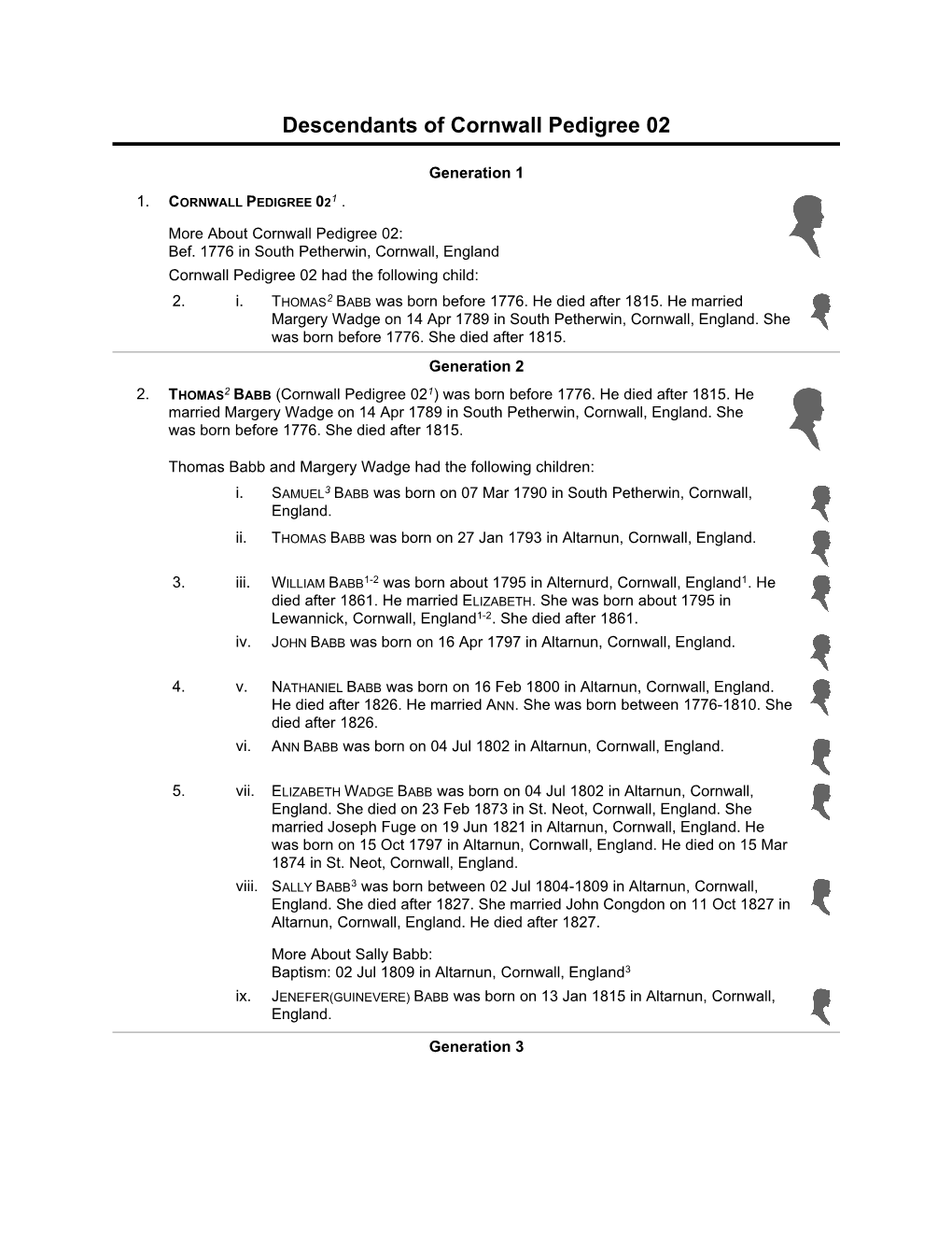 Descendants of Cornwall Pedigree 02