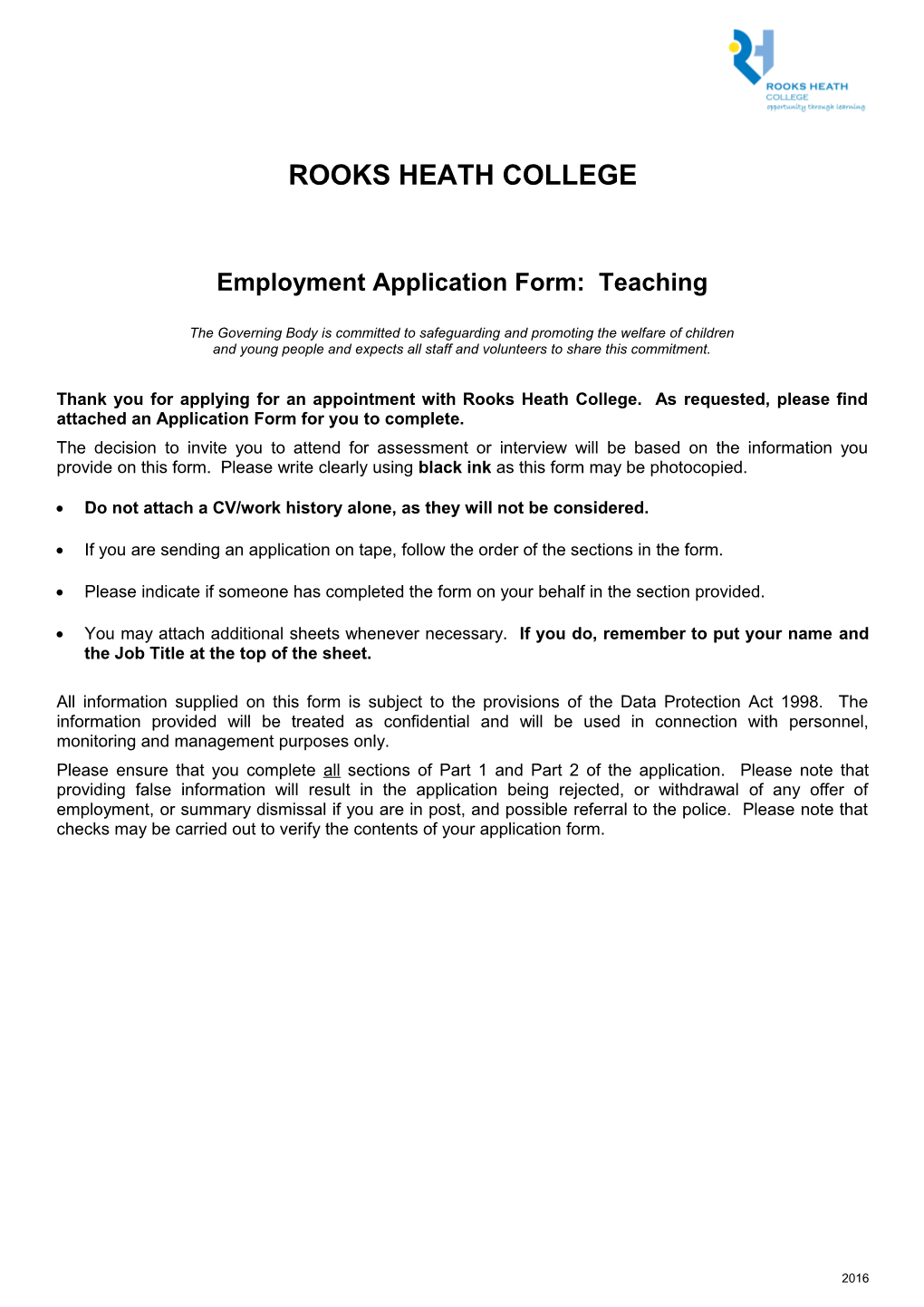 Application for Teaching Appointment s3