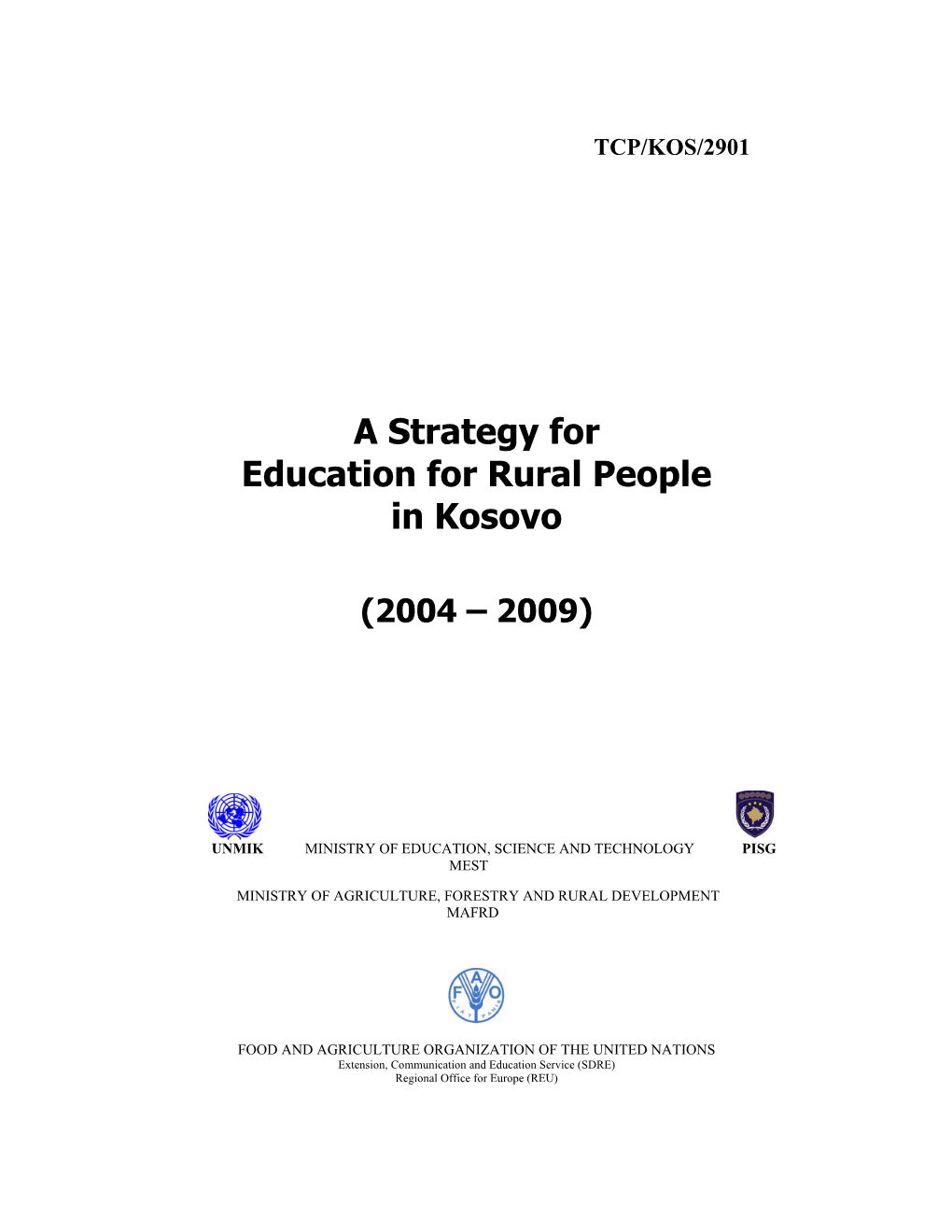 A Strategy for Education for Rural People in Kosovo
