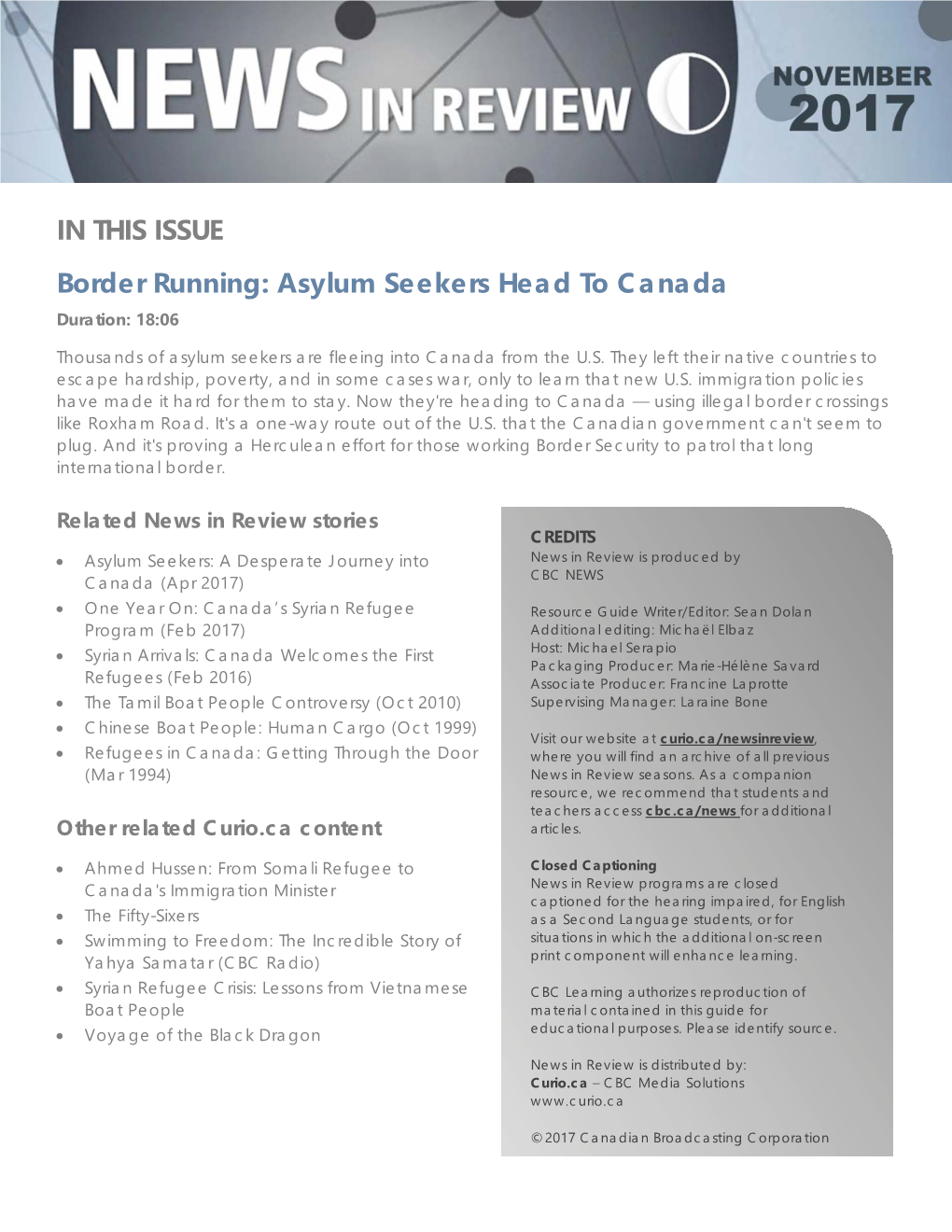 Border Running: Asylum Seekers Head to Canada Duration: 18:06