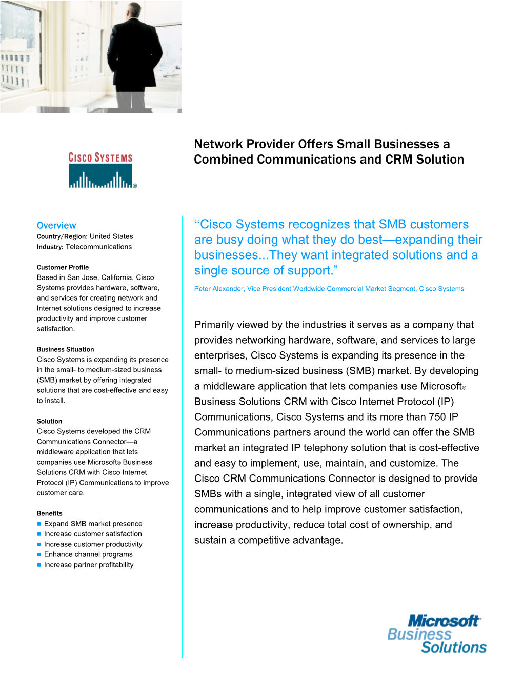 Network Provider Offers Small Businesses a Combined Communications and CRM Solution