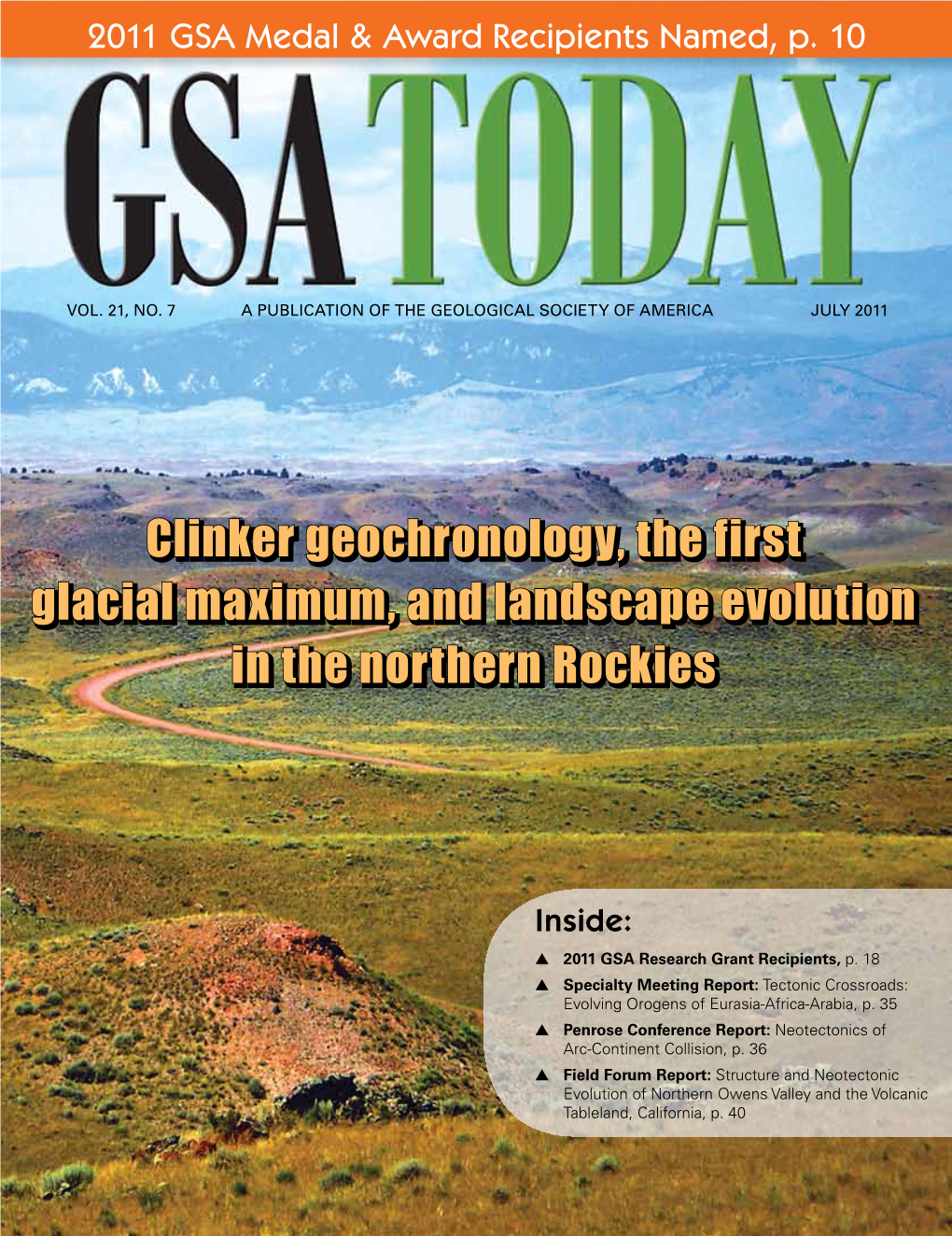 GSA Today Is Open Access Online Mative Action and to Its Policies of Nondiscrimination and Equal Opportunity in All Programs, Activities, and Employment