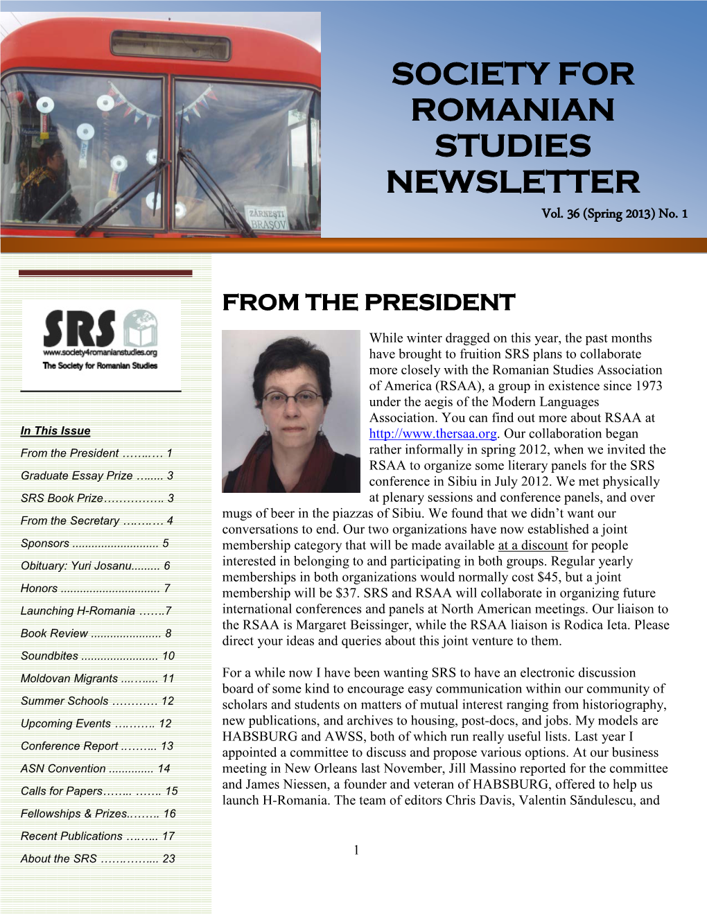 2013 Spring Newsletter