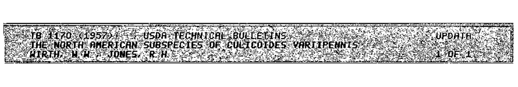 The North American Subspecies of Culicoides Variipennis (Diptera, Heleidae) L 7