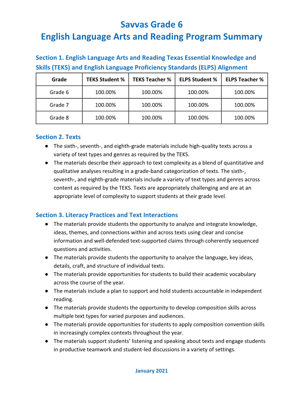 Savvas English Language Arts and Reading Grade 6 Quality Review