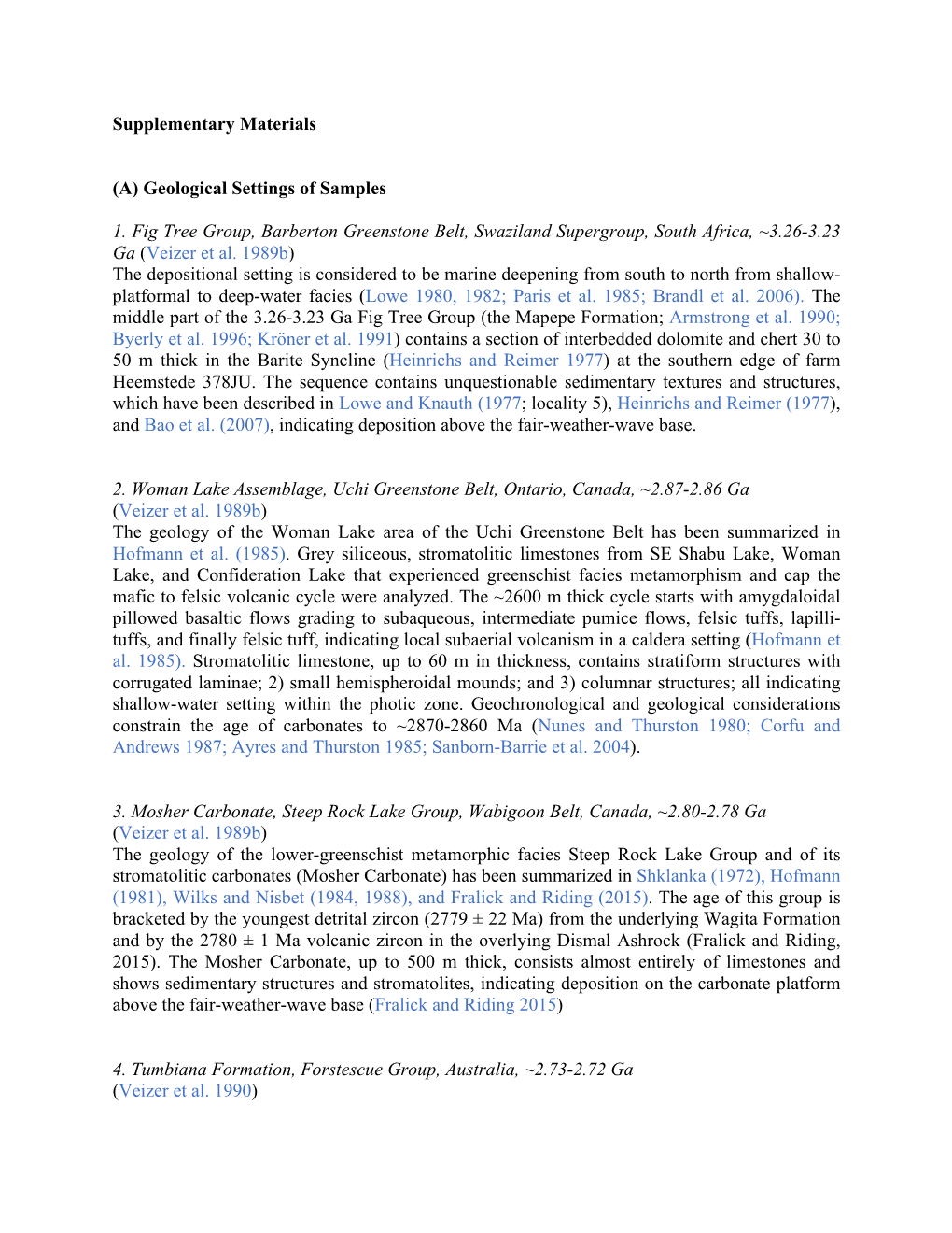 Supplementary Materials (A) Geological